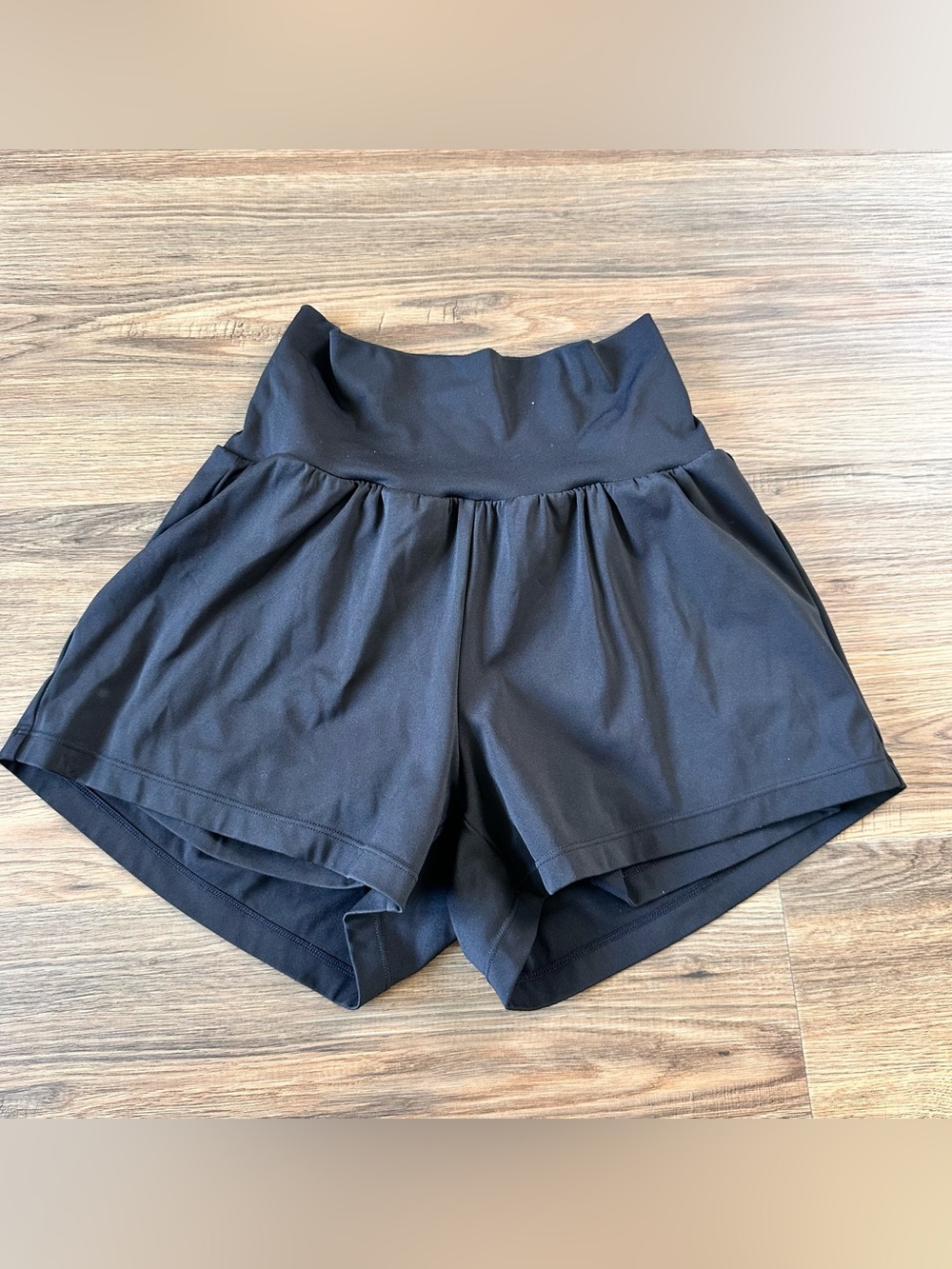 Halara SoftlyZero Super High Waist 2 in 1 Yoga Shorts Pockets 3” XS Black Gym